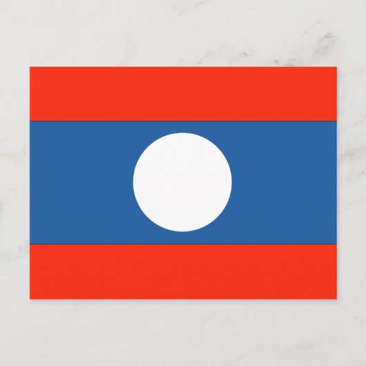 Laos Flag Briefkaart (Voorkant)