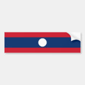 Laos Flag Bumpersticker (Voorkant)