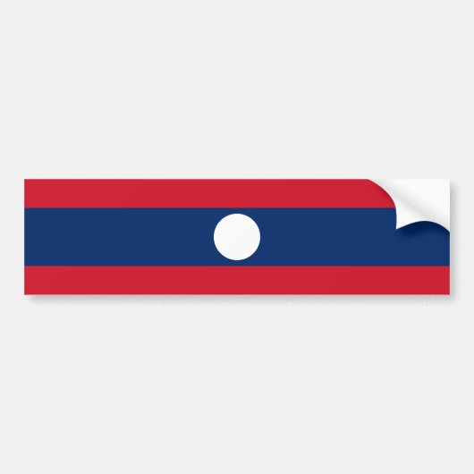 Laos Flag Bumpersticker (Voorkant)