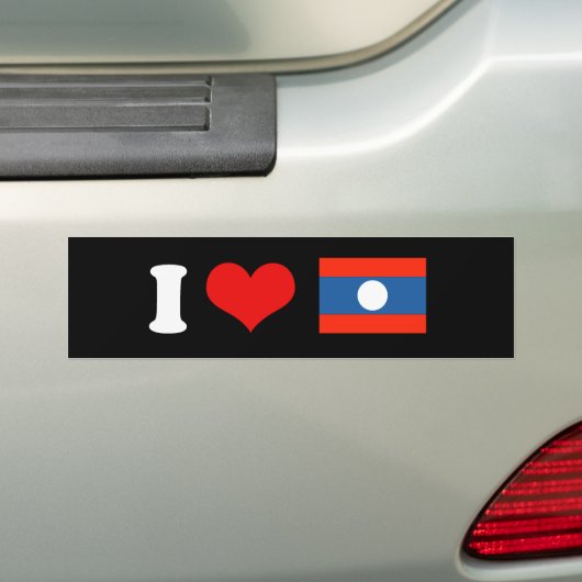 Laos Flag Bumpersticker (Op auto)