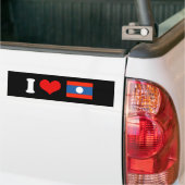 Laos Flag Bumpersticker (Op Truck)