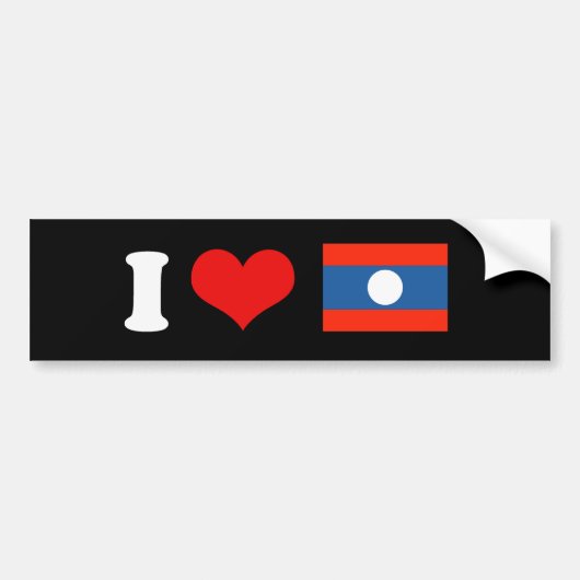 Laos Flag Bumpersticker (Voorkant)