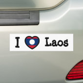Laos Flag Bumpersticker (Op auto)