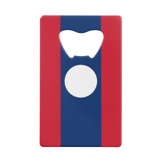 Laos Flag Creditkaart Flessenopener (Voorkant)