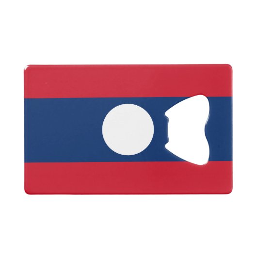 Laos Flag Creditkaart Flessenopener (Voorkant (Horizontaal))