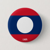 Laos Flag Cute Patriotic Ronde Button 5,7 Cm (Voorkant)