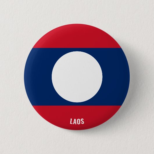 Laos Flag Cute Patriotic Ronde Button 5,7 Cm (Voorkant)
