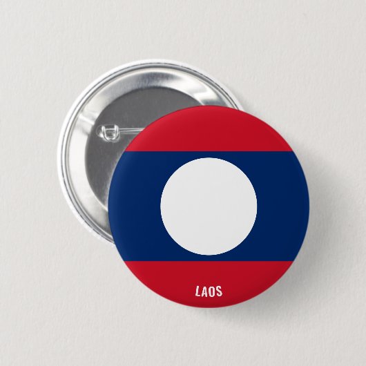 Laos Flag Cute Patriotic Ronde Button 5,7 Cm (Voorkant /achterkant)