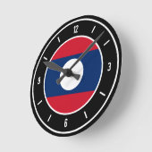 Laos Flag Elegant Ronde Klok (Hoek)