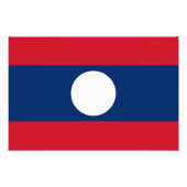 Laos Flag Foto Afdruk (Voorkant)