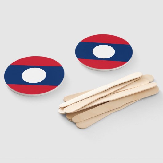 Laos Flag Handwaaier (Niet-gemonteerd)