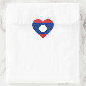 Laos Flag Hart Sticker (Tas)