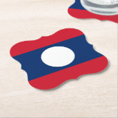 Laos Flag Kartonnen Onderzetters (Gekanteld)