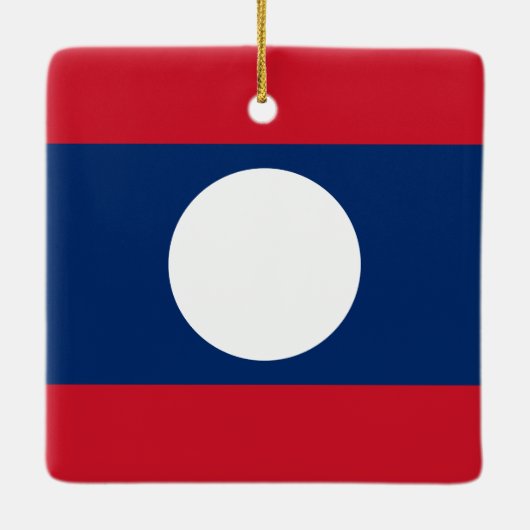 Laos Flag Keramisch Ornament (Achterkant)