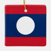 Laos Flag Keramisch Ornament (Voorkant)