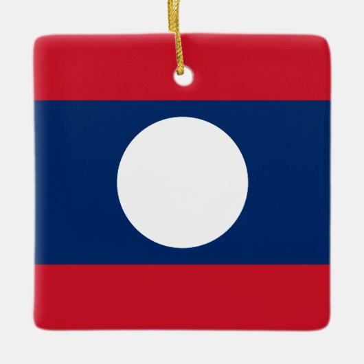 Laos Flag Keramisch Ornament (Voorkant)