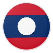 Laos Flag Keramische Knop (Voorkant)