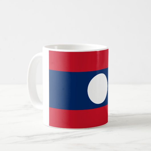 Laos Flag Koffiemok (Voorkant links)