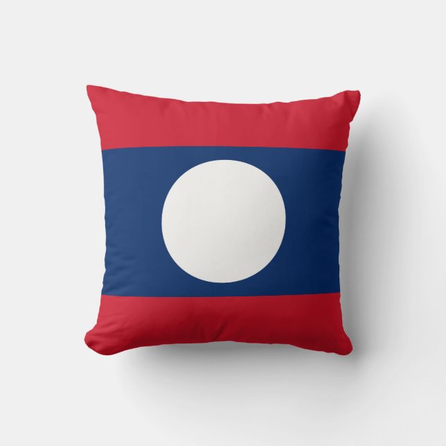 Laos Flag Kussen (Voorkant)