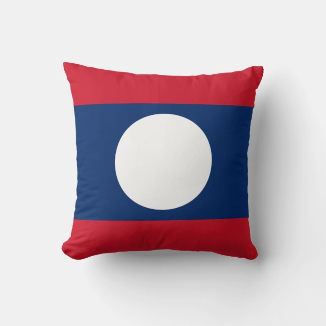 Laos Flag Kussen (Voorkant)