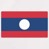 Laos Flag Labels (Design 1)