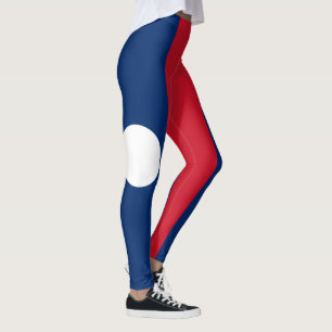Laos Flag Leggings