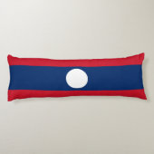 Laos Flag Lichaamskussen (Achterkant)