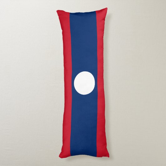 Laos Flag Lichaamskussen (Achterkant (Verticaal))