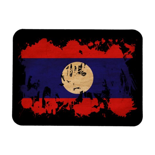 Laos Flag Magneet (Horizontaal)