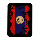 Laos Flag Magneet (Verticaal)