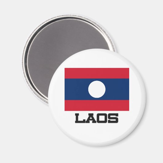 Laos Flag Magneet (Voorkant / Achterkant)