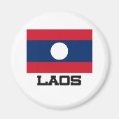 Laos Flag Magneet (Voorkant)