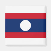 Laos Flag Magneet (Voorkant)