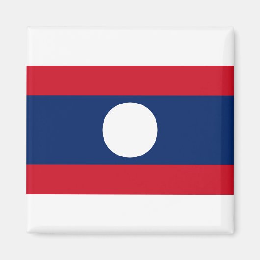 Laos Flag Magneet (Voorkant)