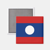 Laos Flag Magnet (Voorkant / Achterkant)