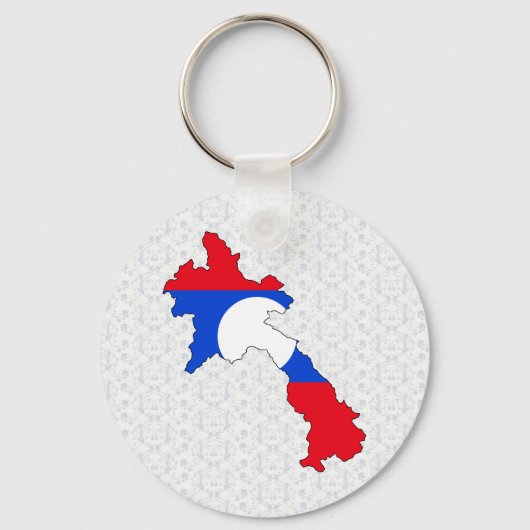 Laos Flag Map — volledige grootte Sleutelhanger (Voorkant)