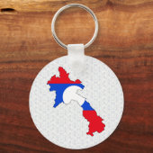 Laos Flag Map — volledige grootte Sleutelhanger (Voorkant)
