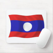 Laos Flag Mousepad Muismat (Met muis)