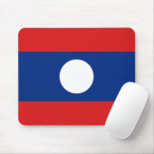 Laos Flag Mousepad Muismat (Met muis)