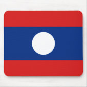 Laos Flag Mousepad Muismat (Voorkant)