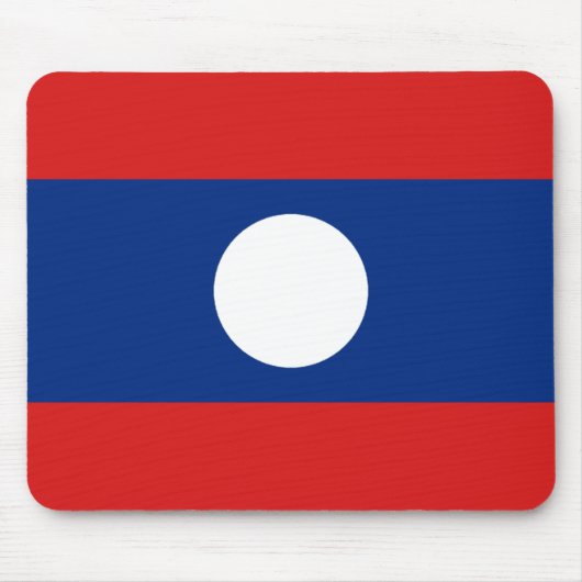 Laos Flag Mousepad Muismat (Voorkant)