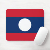 Laos Flag Muismat (Met muis)