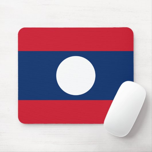 Laos Flag Muismat (Met muis)