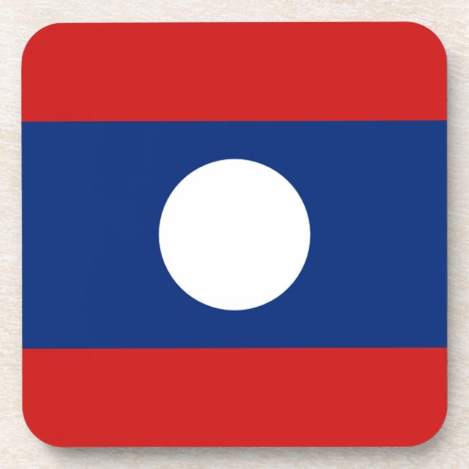 Laos Flag Onderzetter (Voorkant)