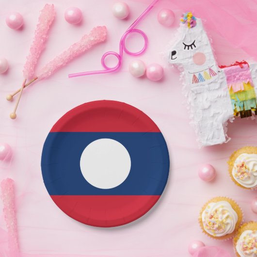 Laos Flag Papieren Bordje (Feest)