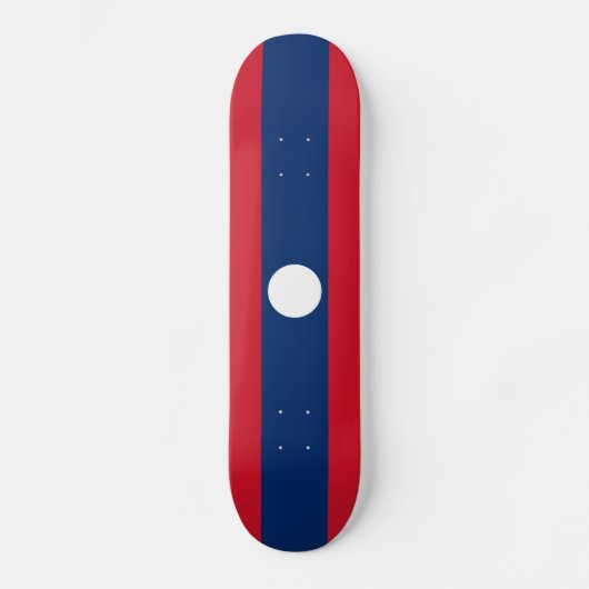 Laos Flag Persoonlijk Skateboard (Voorkant)