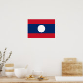 Laos Flag Poster (Keuken)