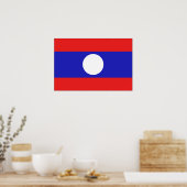 Laos Flag Poster (Keuken)