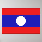 Laos Flag Poster (Voorkant)