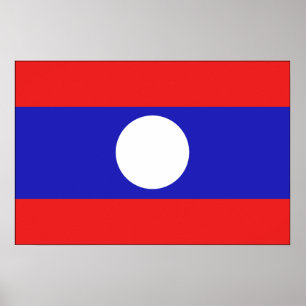 Laos Flag Poster